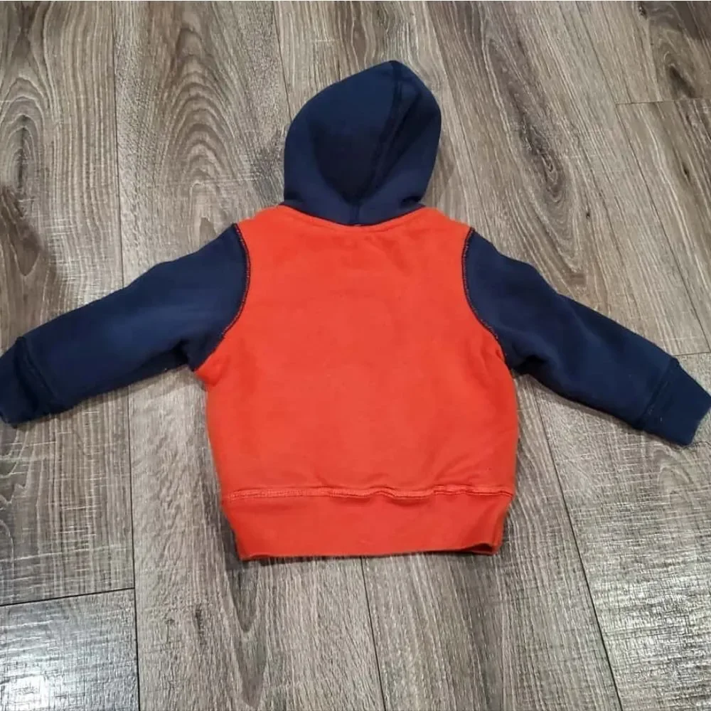 Boys The Children's Place Jacket Size 12-18M Orange and Navy Jacket
